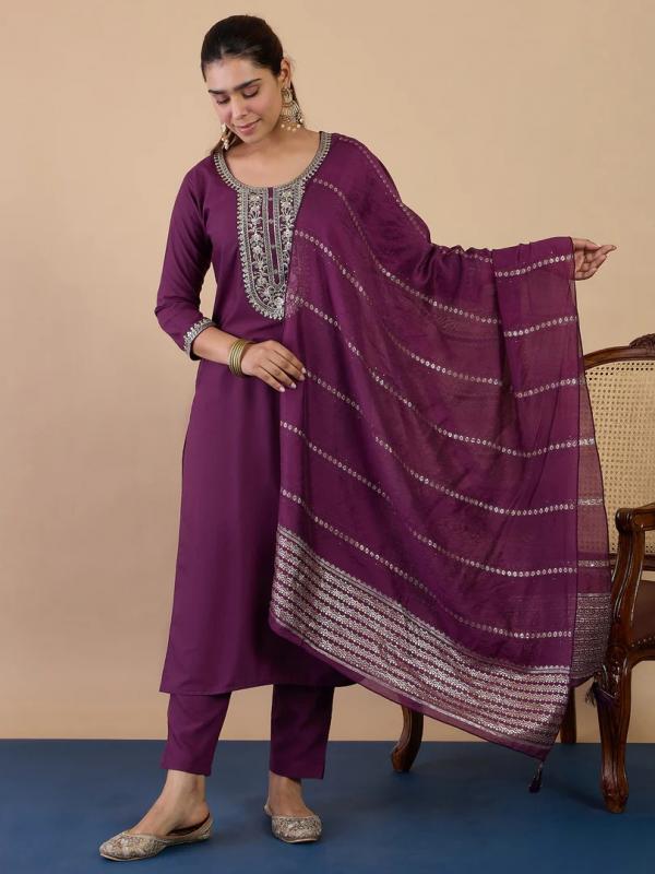VP 9829 P Elegant Embroidered Kurta Pant Set for Women